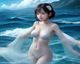 日落沙滩美女喷水逆光大片排行第六名缩略图