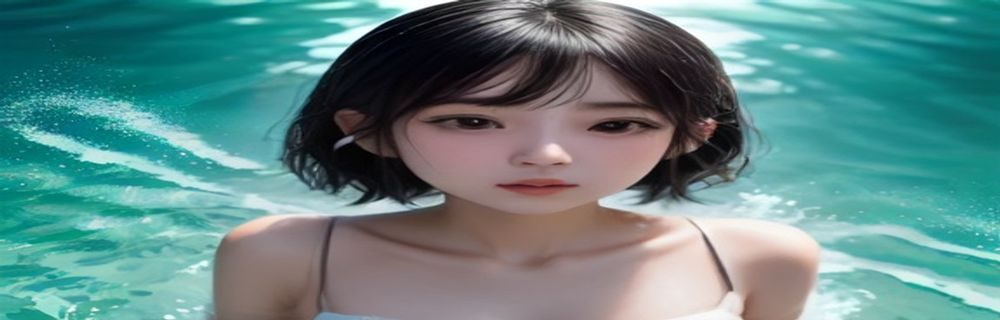 2026夏季泳池美女喷水慢动作大片，模特在蓝色泳池边仰头将水从手中抛起，水花在阳光下形成晶莹弧线，画面清新充满活力